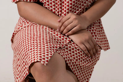 Anwita - Red and Offwhite